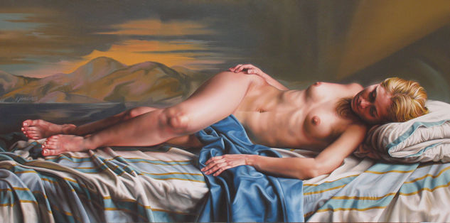 Desnudo Óleo Lienzo Desnudos