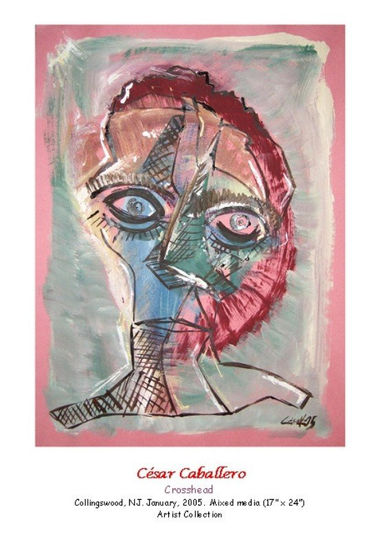 CROSSHEAD Mixed media Paper Portrait