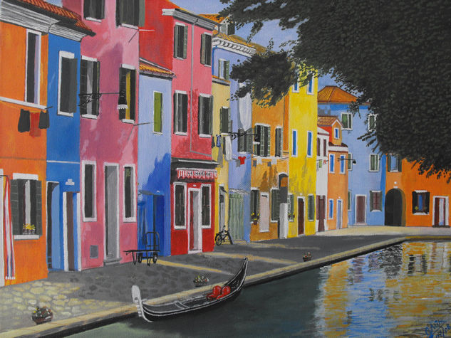 Burano Oil Canvas Landscaping