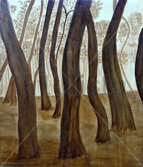 Bosque encantado Ink Panel Landscaping