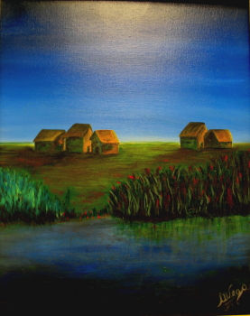 AL ALBA, SUNRISE Oil Canvas Landscaping