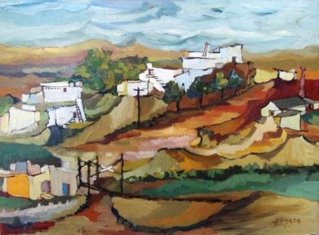 SAN VICENTE LA BARRANCA Oil Canvas Landscaping