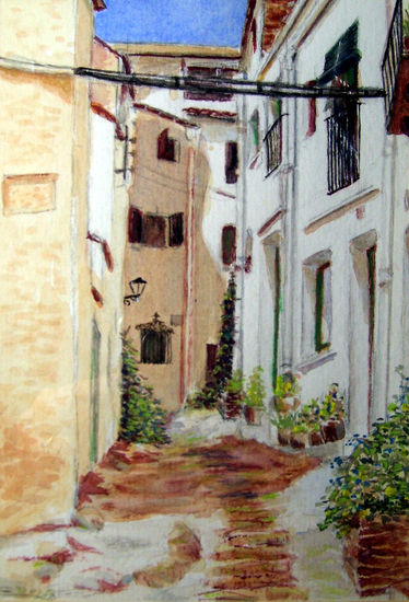 Carrer de Cadaqués Oil Paper Landscaping