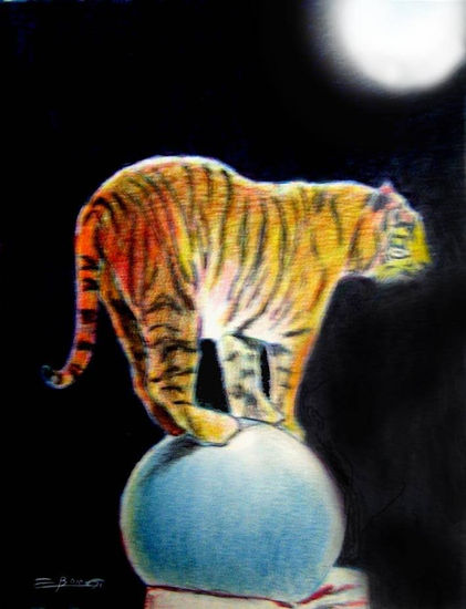 Tigre en el circo Pencil