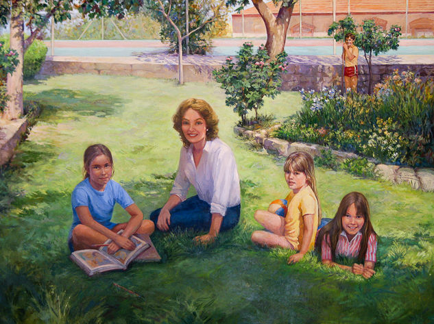 Retrato de familia Óleo Lienzo Paisaje