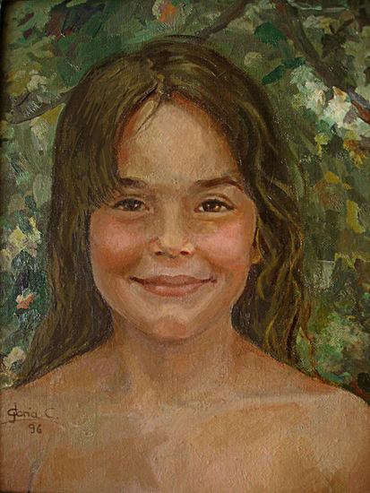 Laura pequeña Oil Canvas Portrait