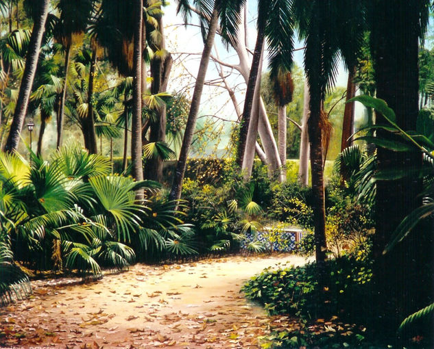 El plácido otoño del parque. Oil Canvas Landscaping