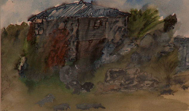 CASA DE OUTEIRO -OURENSE Watercolour Paper Landscaping