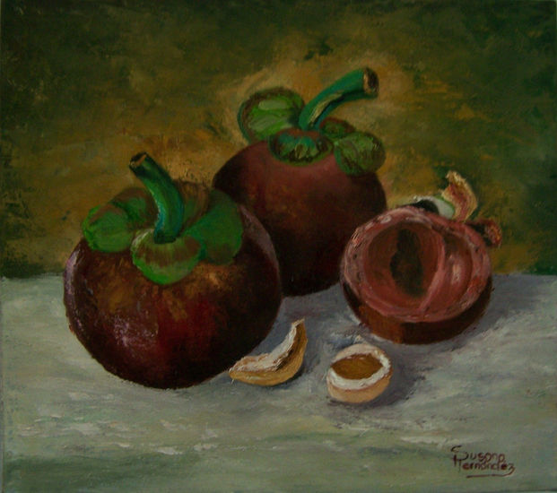 Mangostinos huuummmmmm Oil Canvas Still Life Paintings