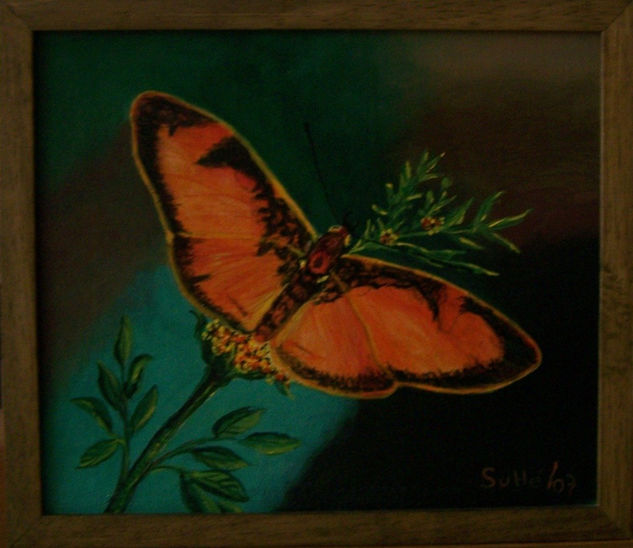 Naranja en rama Acrylic Canvas Animals