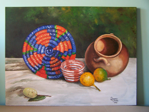 Bodegon COLOMBIANISIMO Oil Canvas Still Life Paintings