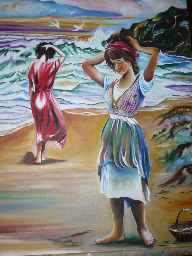 muchachas en la playa