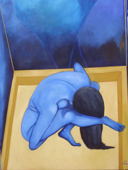 Mujer en azul