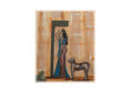 egiptian lady with her pet