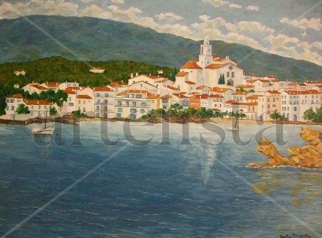 Cadaques Oil Canvas Marine Painting