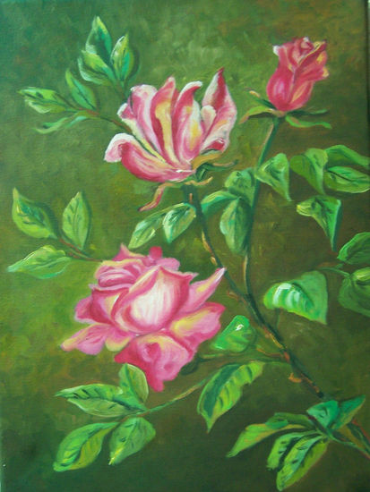 Rosas Oil Canvas Floral Painting