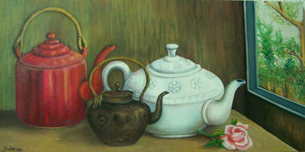 Tres para el te y flor