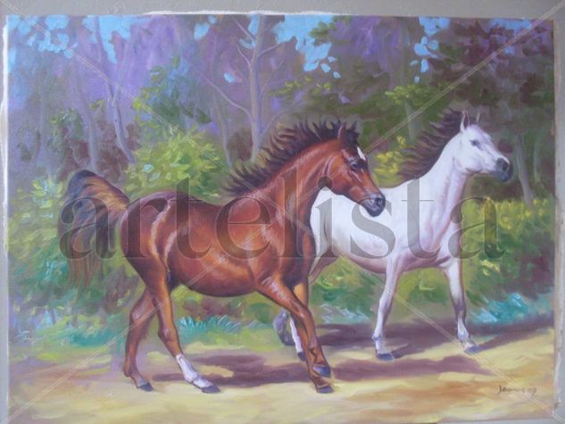 caballos Oil Canvas Landscaping