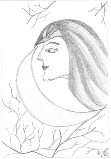 Mujer en Luna Pencil