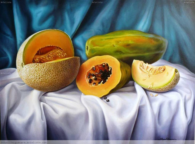 Melón y Lechozas Oil Canvas Landscaping