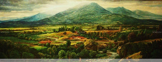 valle y montañas de yt cazu Oil Canvas Landscaping
