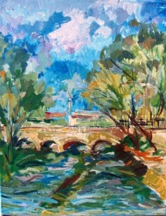 EL PUENTE CORDOBA Oil Canvas Landscaping