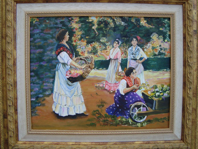 sevillanas en el jardin Oil Canvas Landscaping