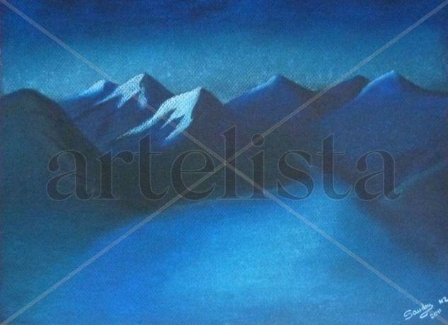 PAISAJE NOCTURNO NZ Pastel Card Landscaping