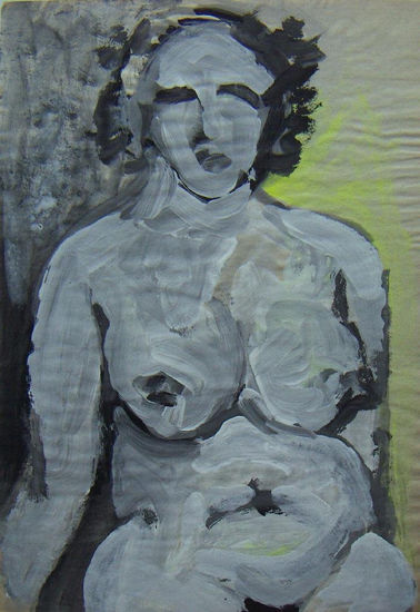 desnuda Media Mixta Papel Desnudos