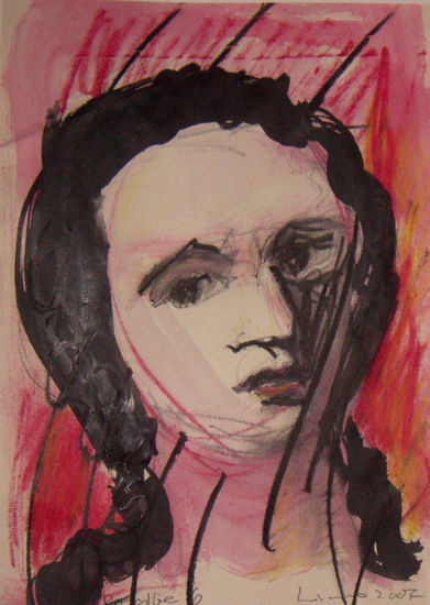 variación 1 Media Mixta Papel Retrato