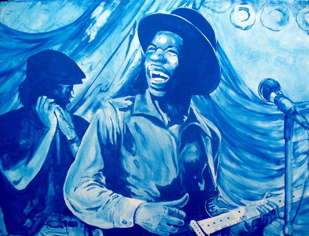 Bluesman6 Oil Canvas Figure Painting