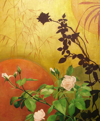 RECUERDOS II Oil Canvas Floral Painting