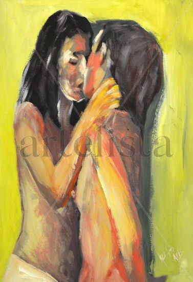 El beso Oil Card Nude Paintings