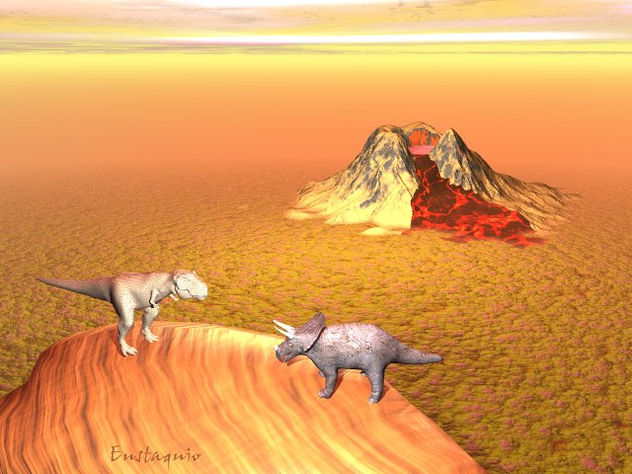 Encuentro de dos dinosaurios