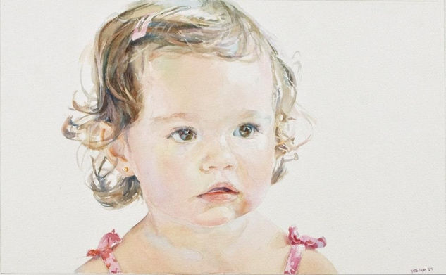 Miriam Watercolour Paper Portrait