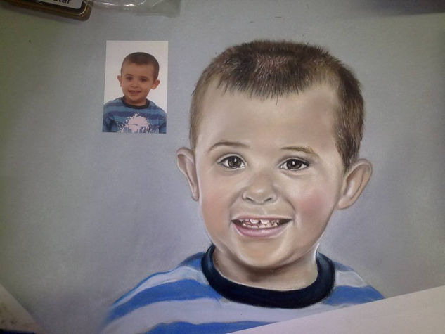 Niño Pastel Papel Retrato