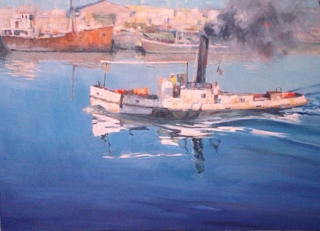 Tarde serena Oil Canvas Marine Painting