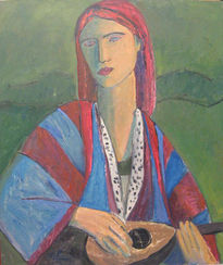 Gitana con mandolina