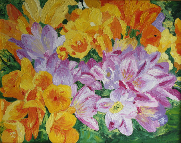 Composición floral Oil Canvas Floral Painting