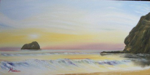 Atardecerr en Taganga Oil Canvas Marine Painting