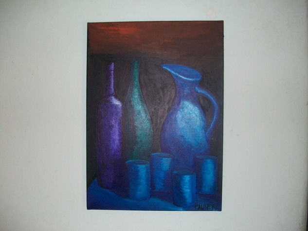 Bodegon en azul (Coleccion privada de Familia Arrayago) Others Canvas Still Life Paintings