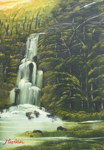 Cascada y fuego