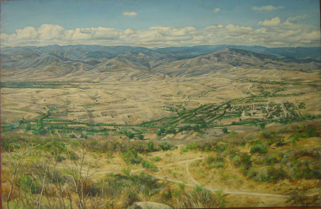 VISTA DESDE MONTE ALBAN Óleo Lienzo Paisaje