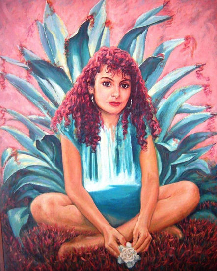 RETRATO DE CARMEN Oil Canvas Portrait