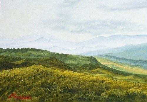 Río Cauca desde Tarso Oil Canvas Landscaping