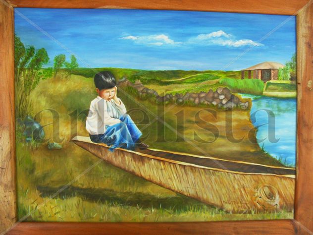 NIÑO EN CANOA