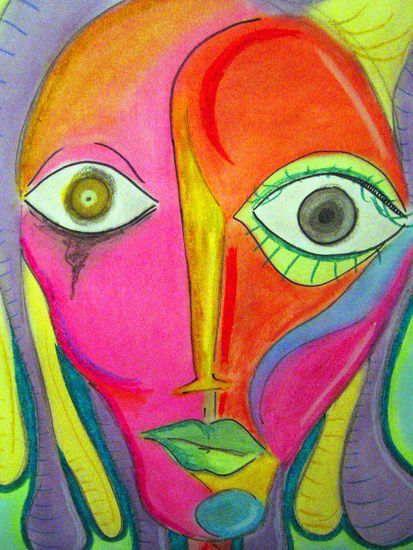 perpleja Pastel Papel Retrato