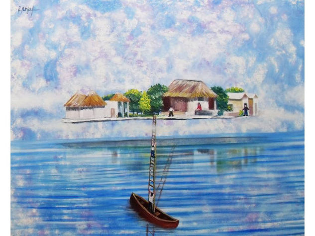 En busqueda de la isla de mis suenos Others Canvas Marine Painting