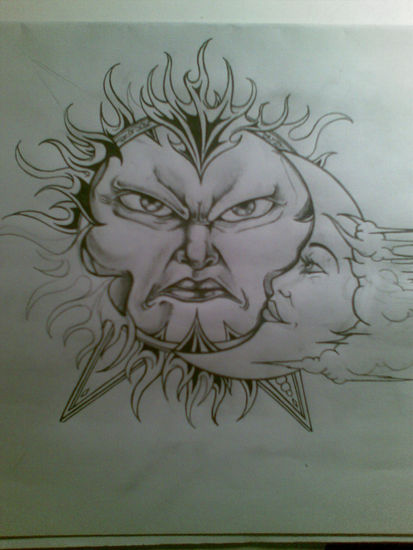 diseño sol y luna inacabado 