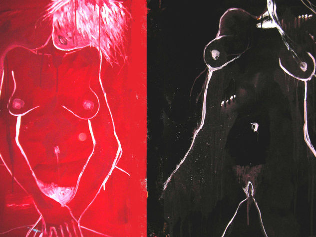 dos cuerpo Oil Textile Nude Paintings